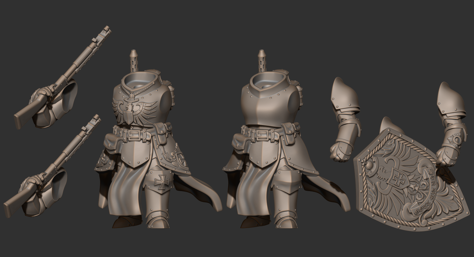 Mechanical Soldiers 2.0. (Shotgun) - Trench Crusade STL file - Image 4