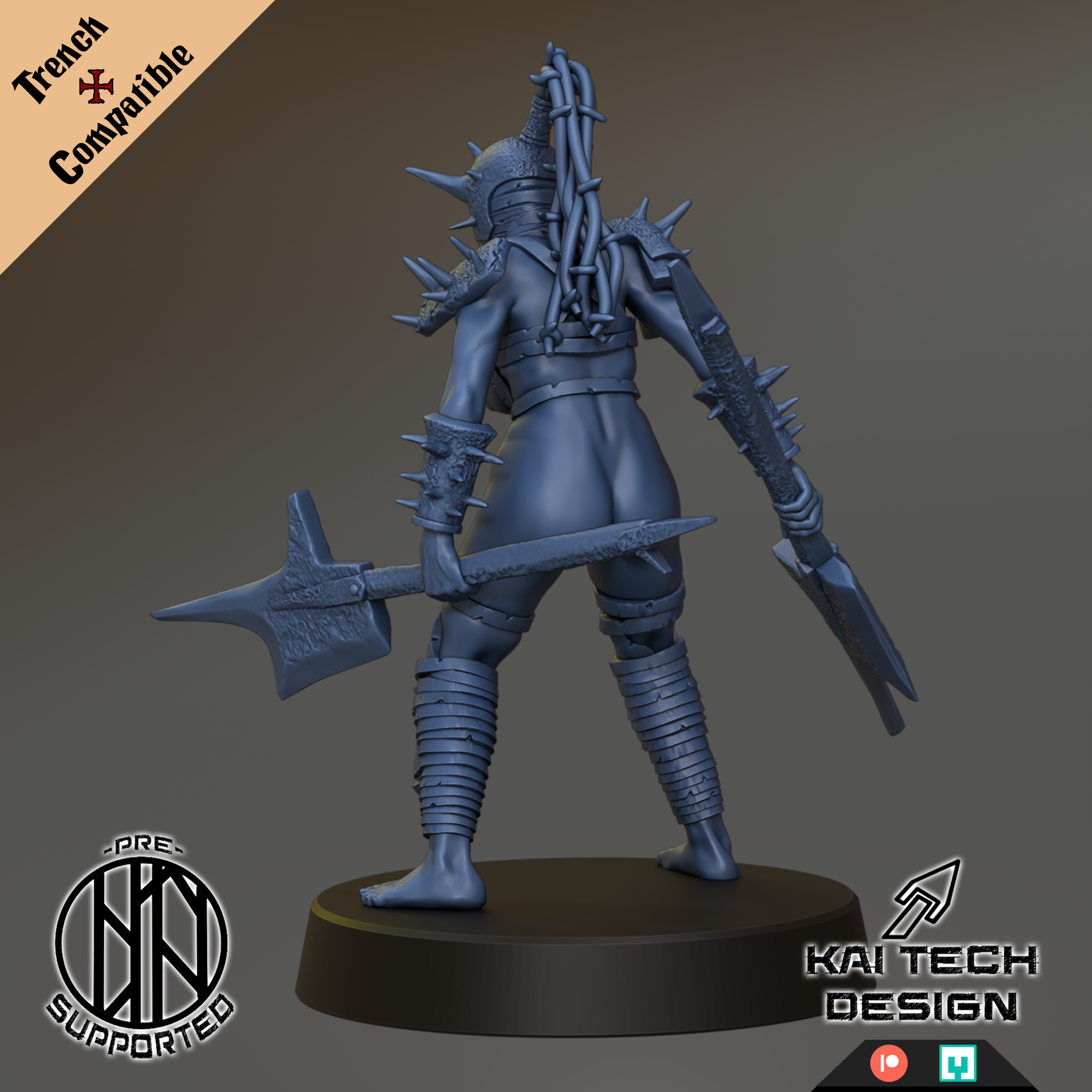 Heretics - Berserker - Trench Crusade STL file - Image 2
