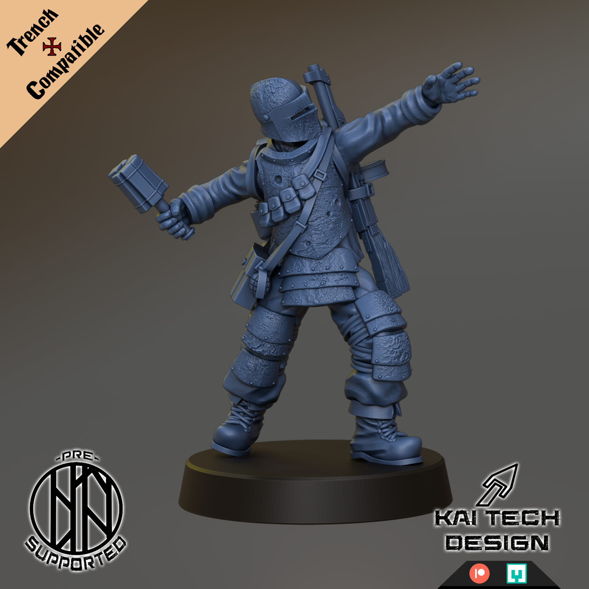 Antioch - Combat Engineer - Trench Crusade STL file for Combat Engineer