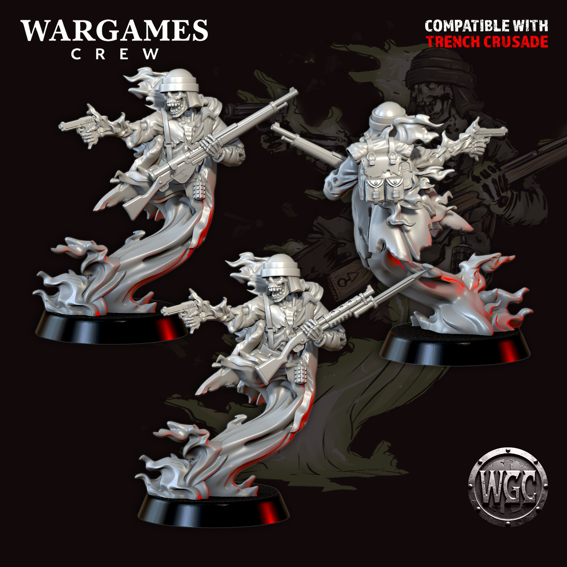 Ghosts of the No Man's Land troopers - Trench Crusade STL file - Image 4