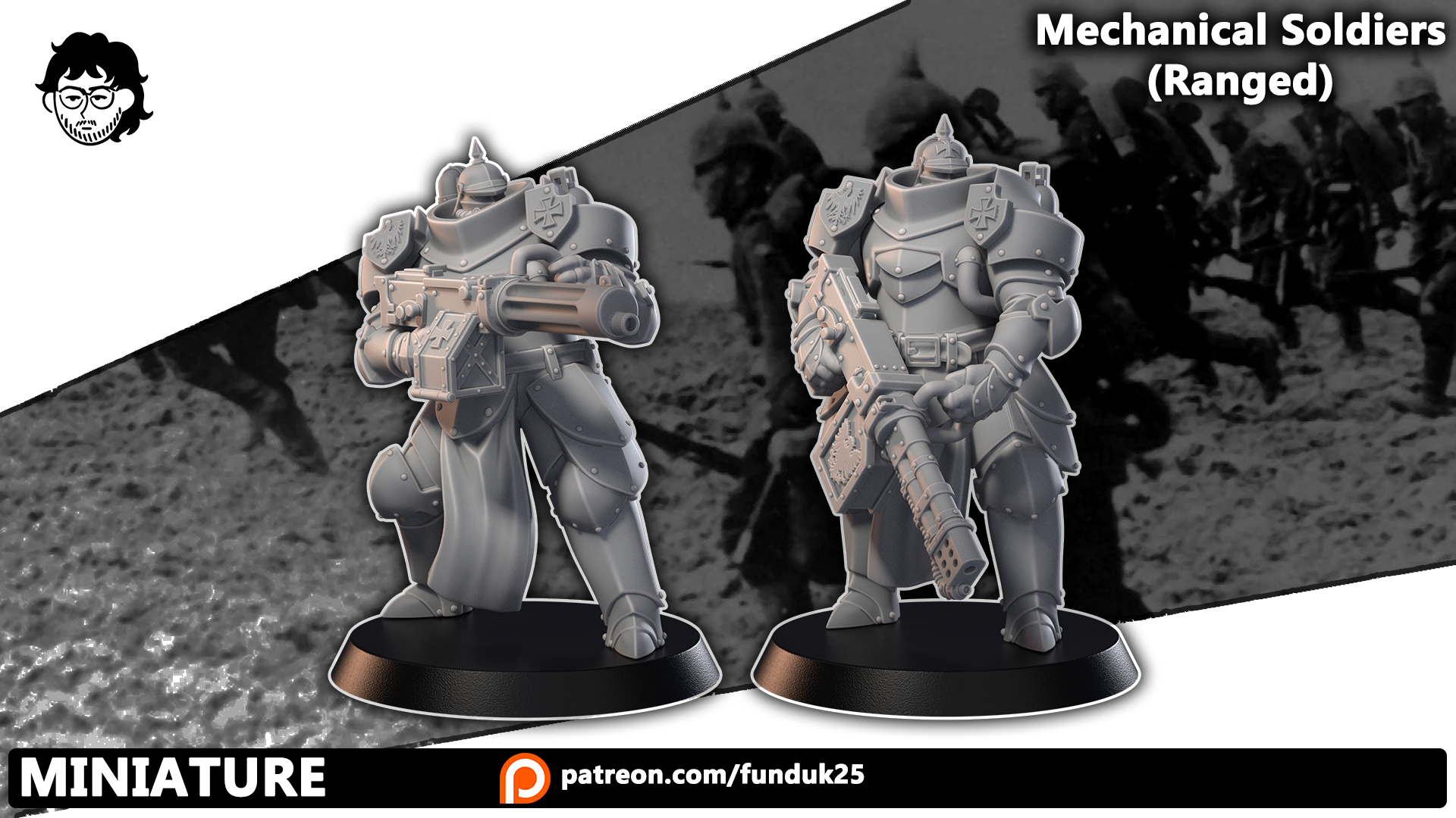 Mechanical Soldiers (Ranged) - Trench Crusade STL file - Image 2