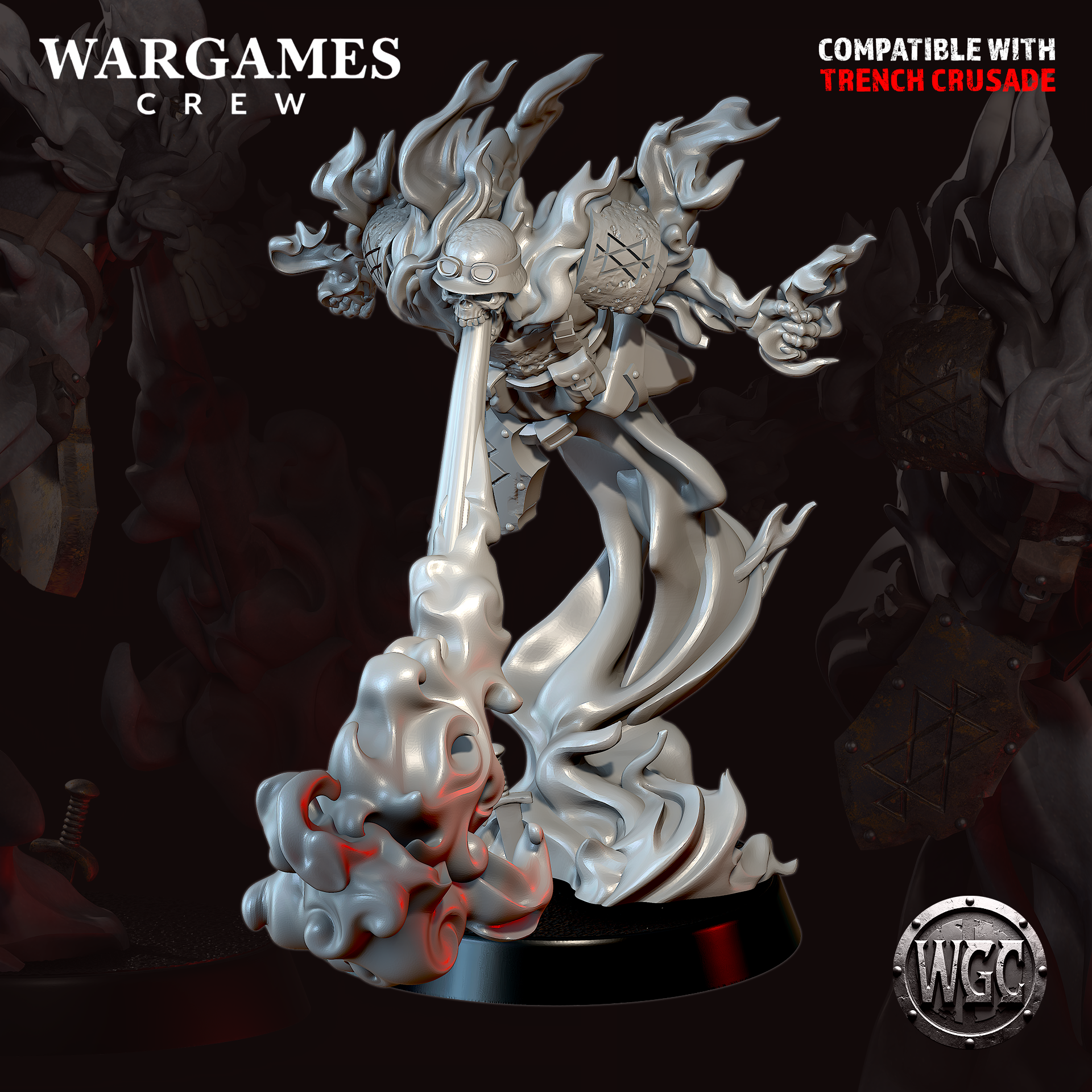 Saintless Guard Flamer - Trench Crusade STL file - Image 2