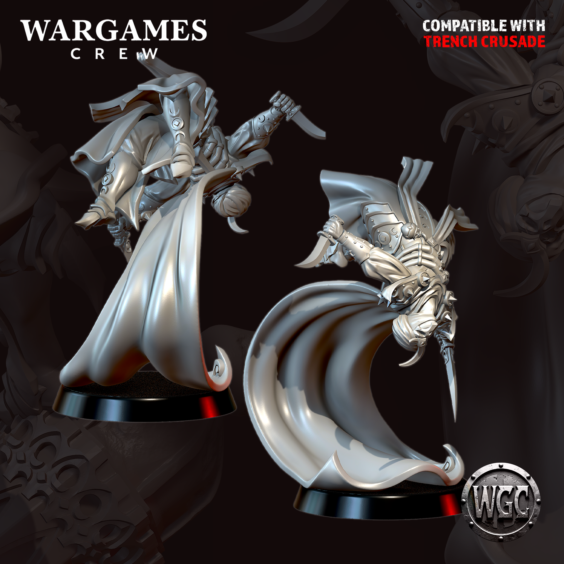 Murideen Assasin Shadeblades x2 - Trench Crusade STL file - Image 2