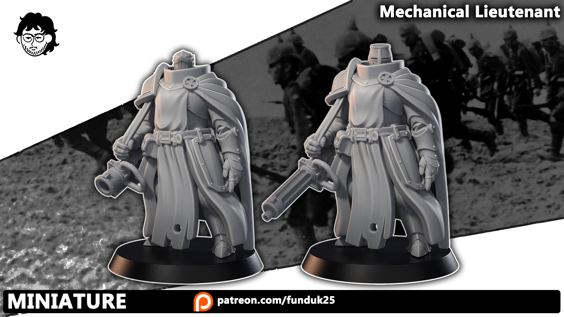 Mechanical Lieutenant - Trench Crusade STL file - Image 3