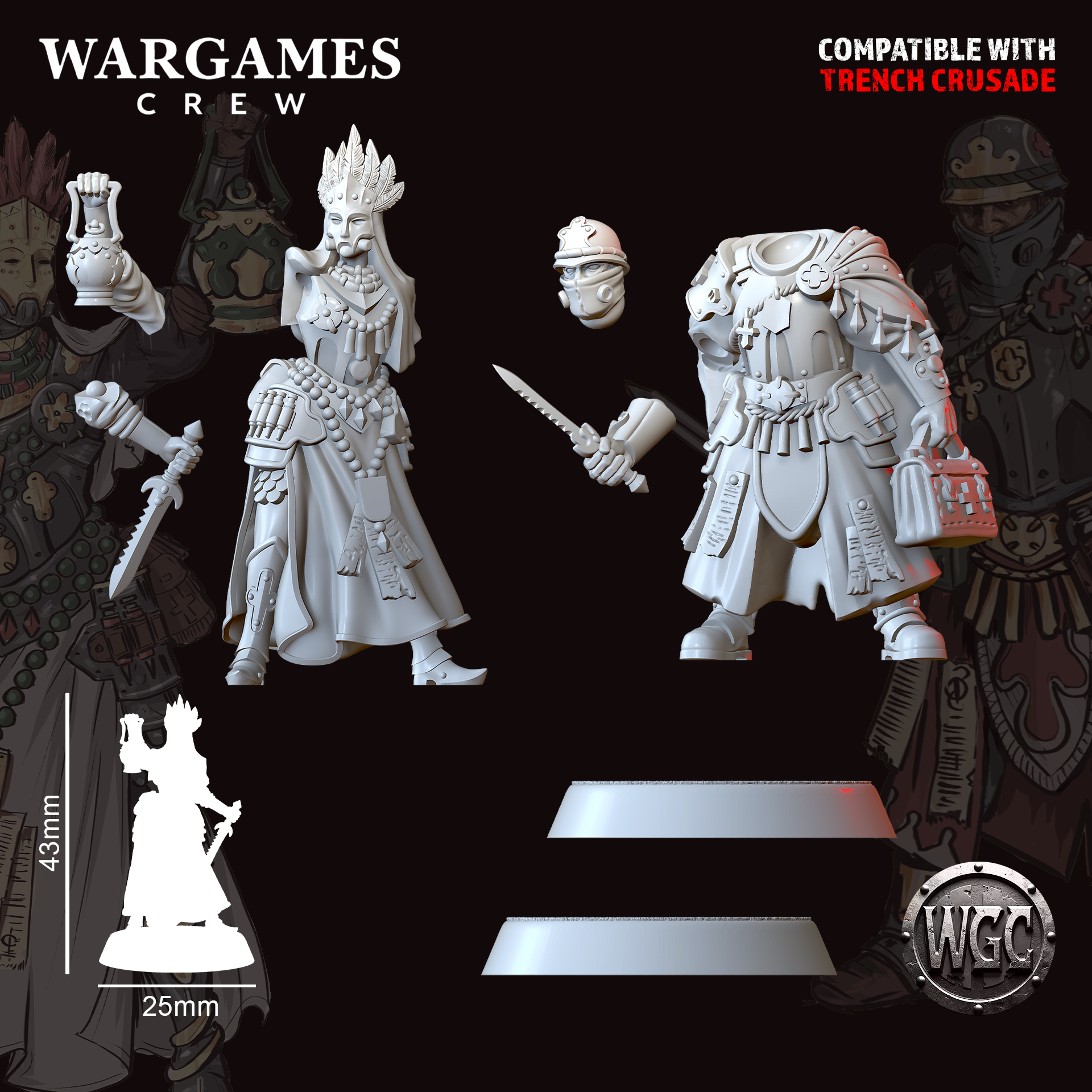 Abissinian Medics - Trench Crusade STL file - Image 4