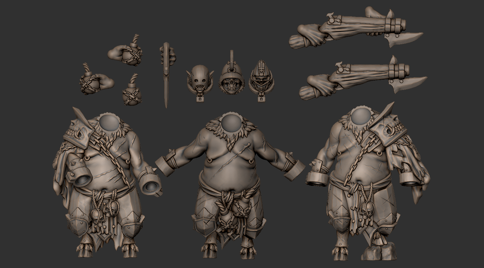 Demonic Slaves (Multipart Kit) - Trench Crusade STL file - Image 6