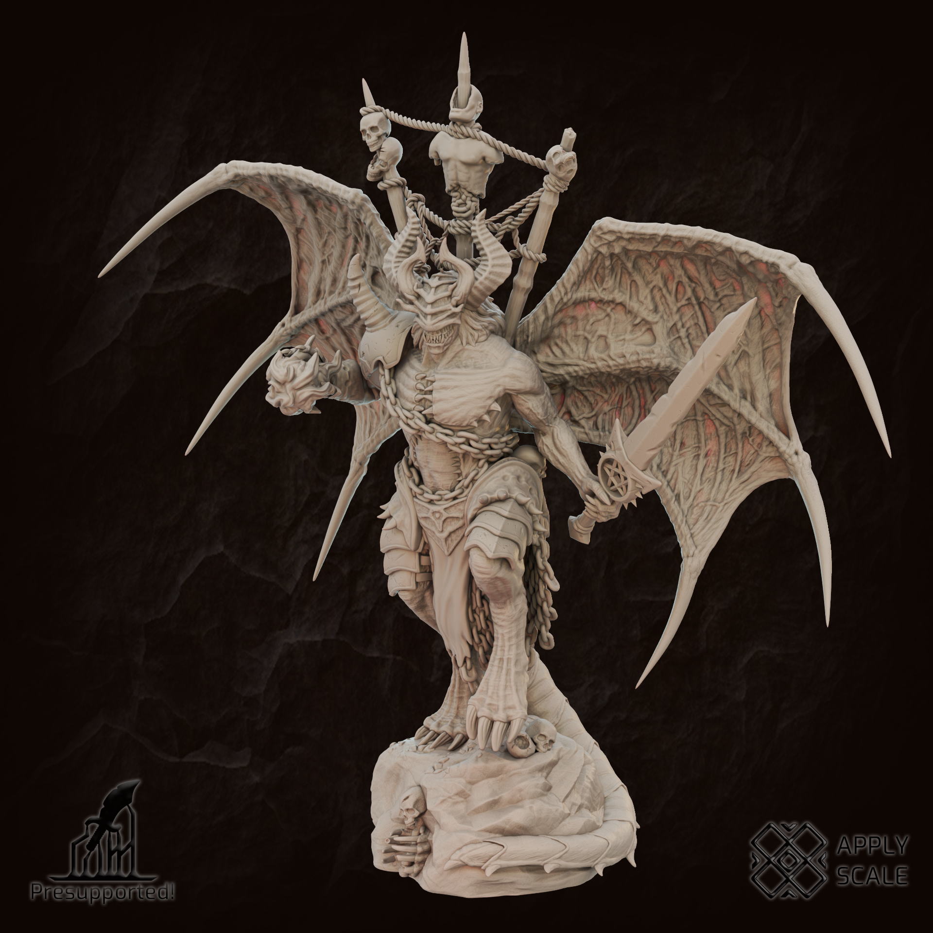 The Court - Praetor Demon Warrior - Trench Crusade STL file - Image 4