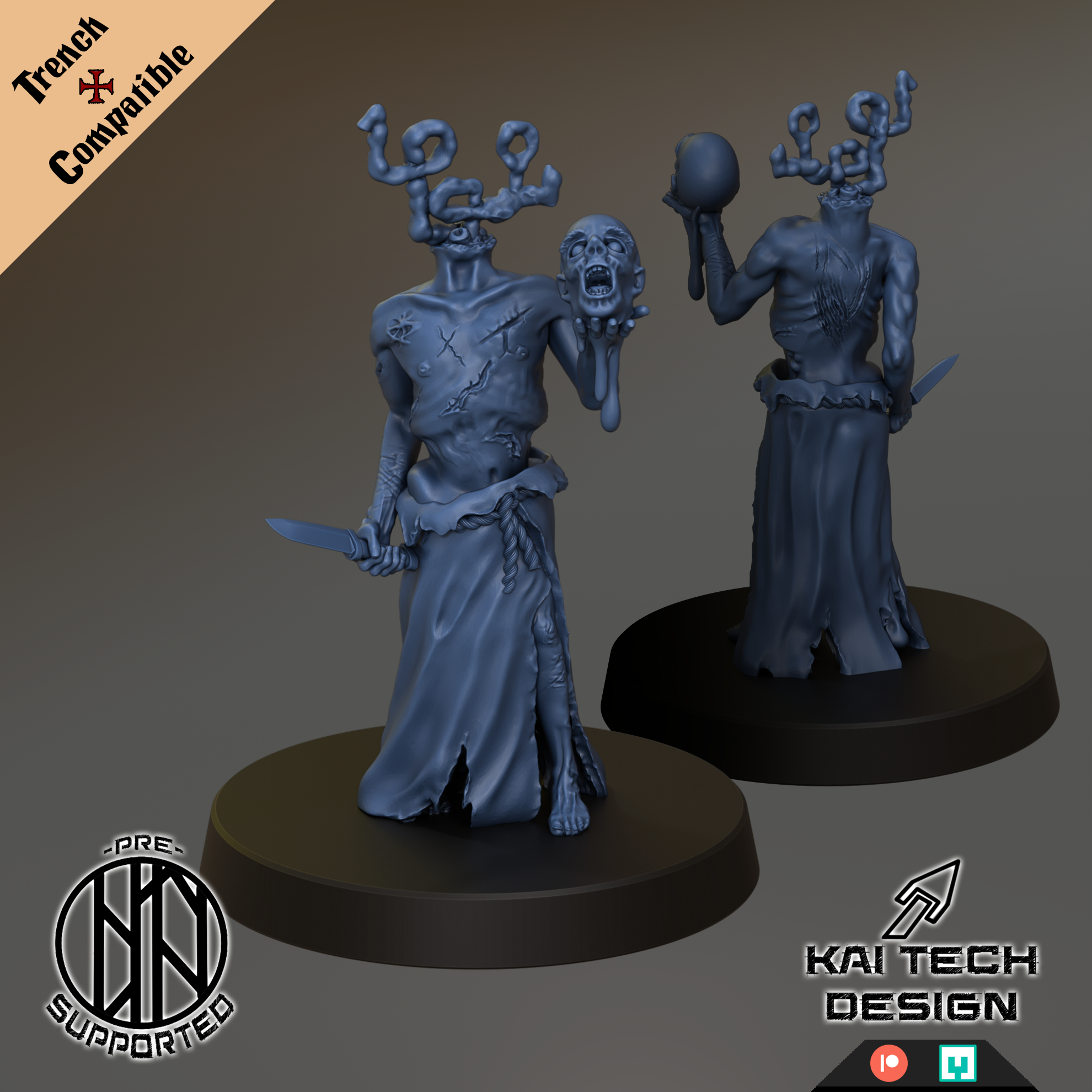 Heretics - Chorister - Trench Crusade STL file for Heretic Chorister