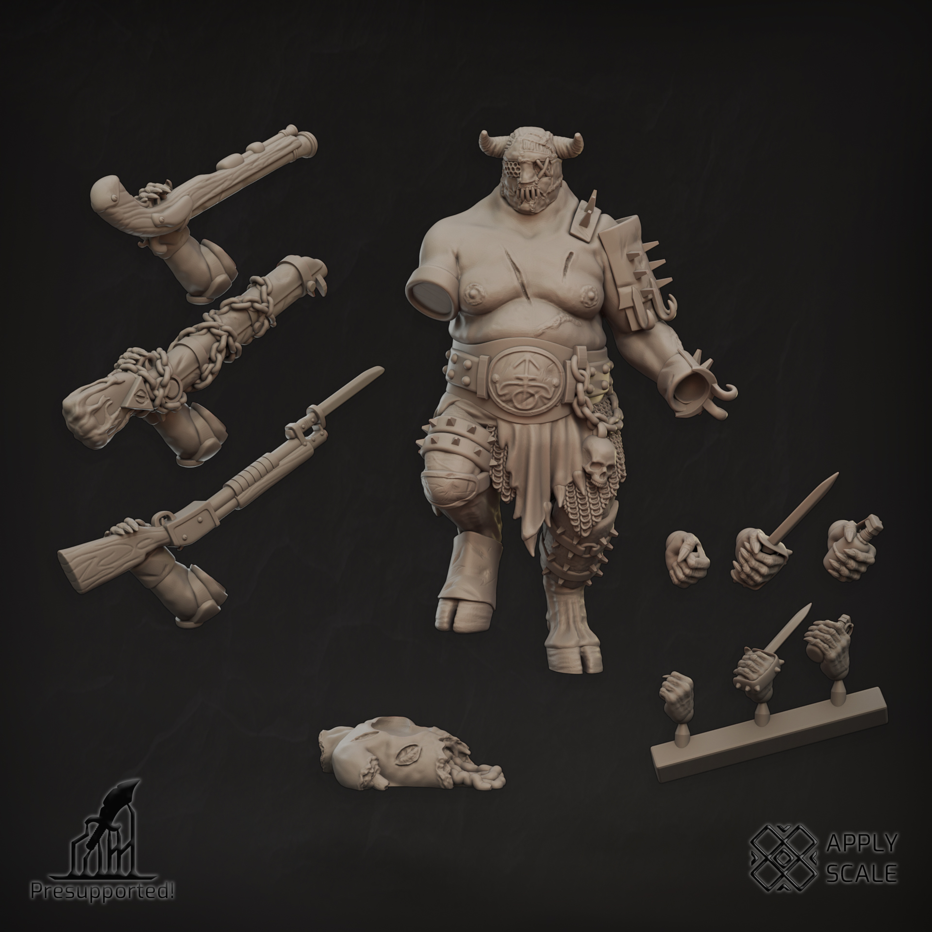 The Court - Yoke Fiends Demon Warriors - Trench Crusade STL file - Image 5