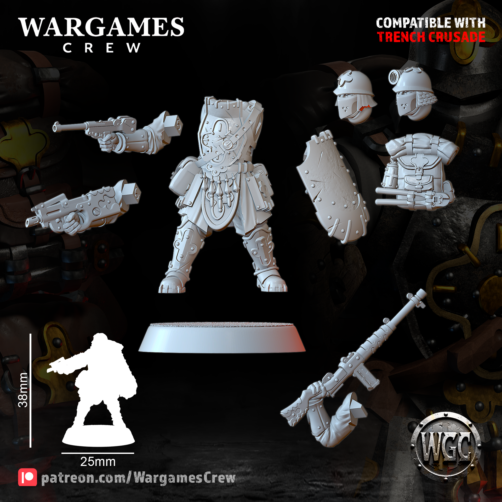 Abyssinian Field Engineers - Trench Crusade STL file - Image 5