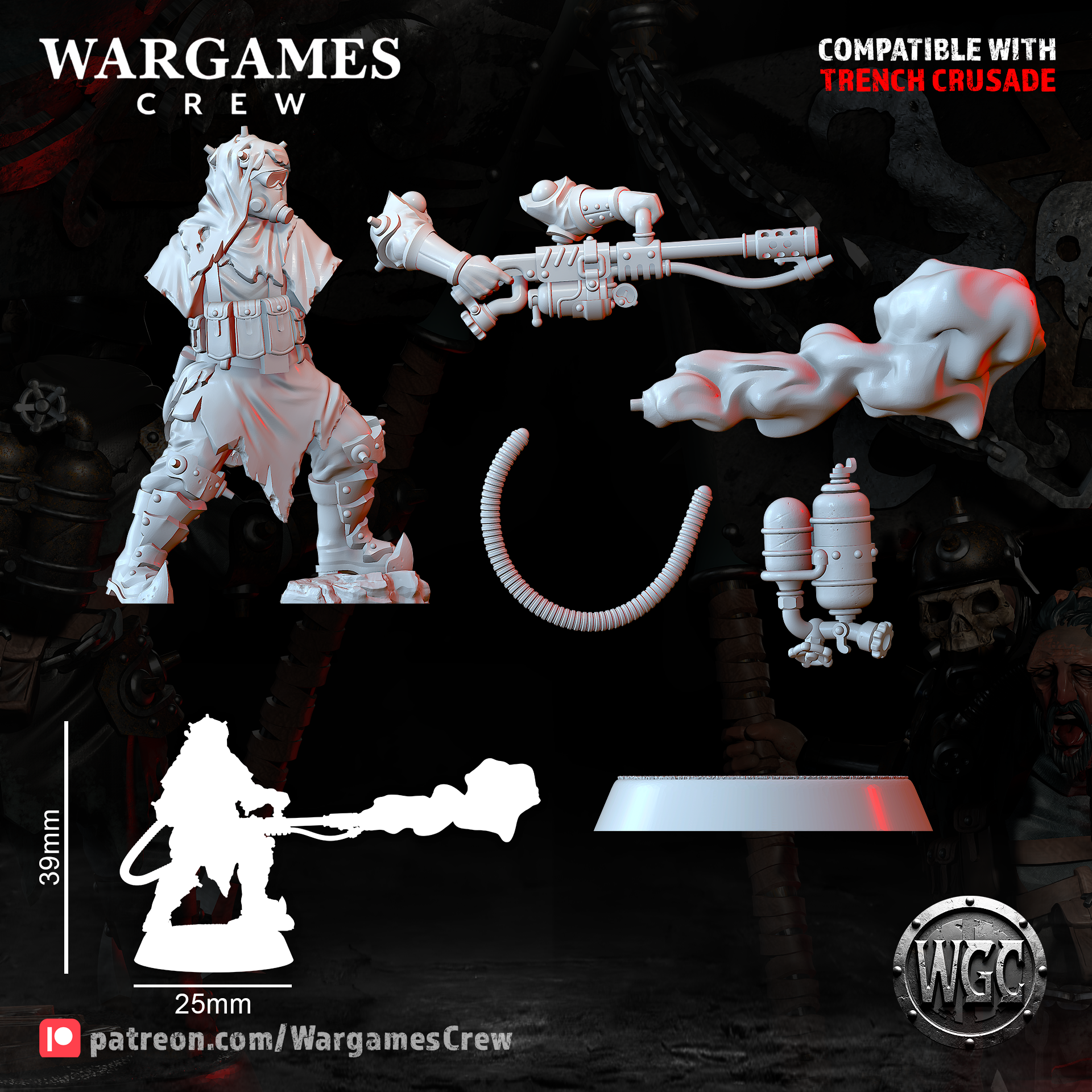 Hellwave Raiders Command - Trench Crusade STL file - Image 7
