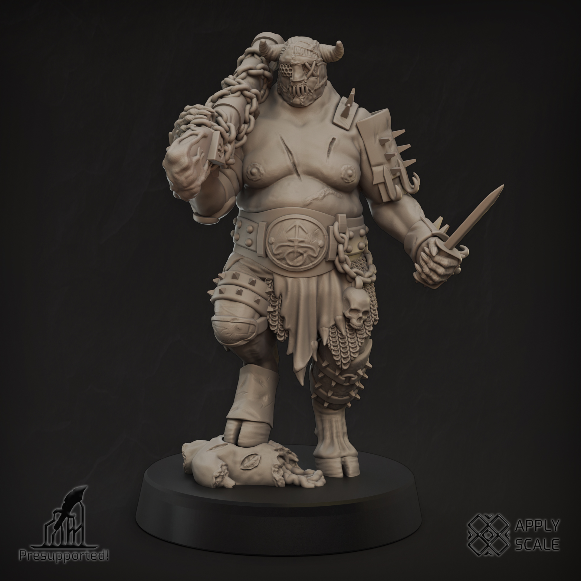 The Court - Yoke Fiend 1 Demon Warrior - Trench Crusade STL file for Yoke Fiend