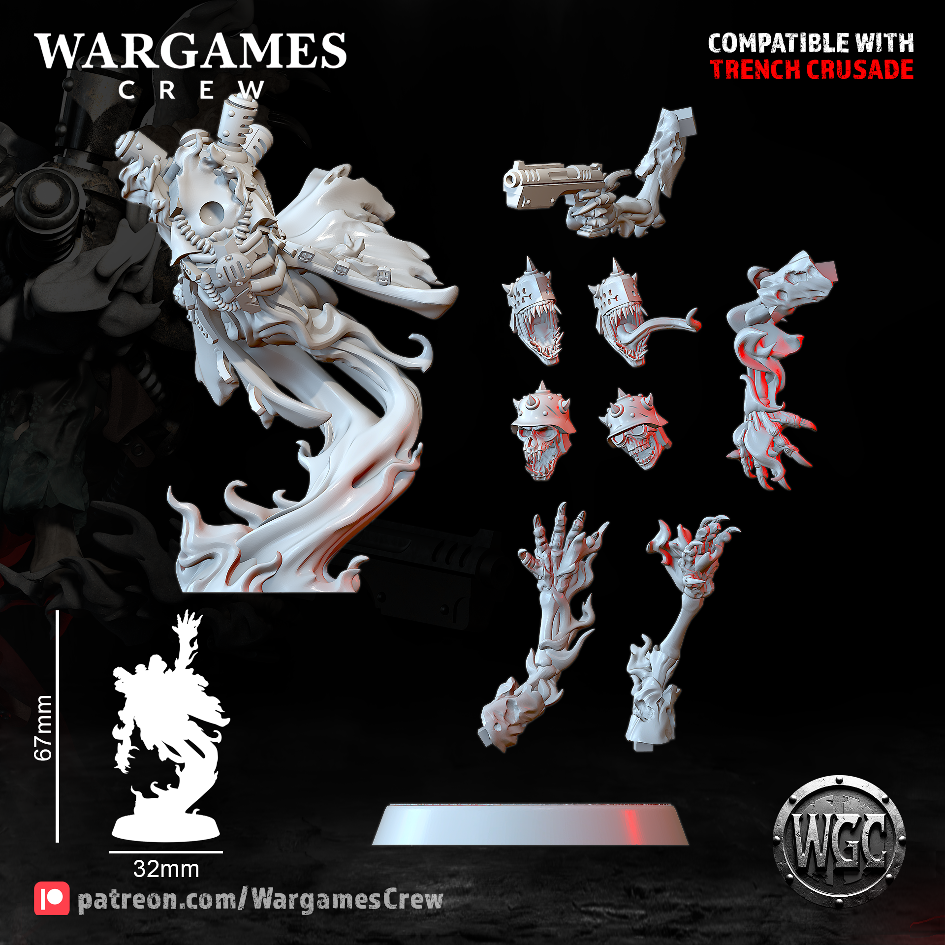 Wraithshade Operative - Trench Crusade STL file - Image 3