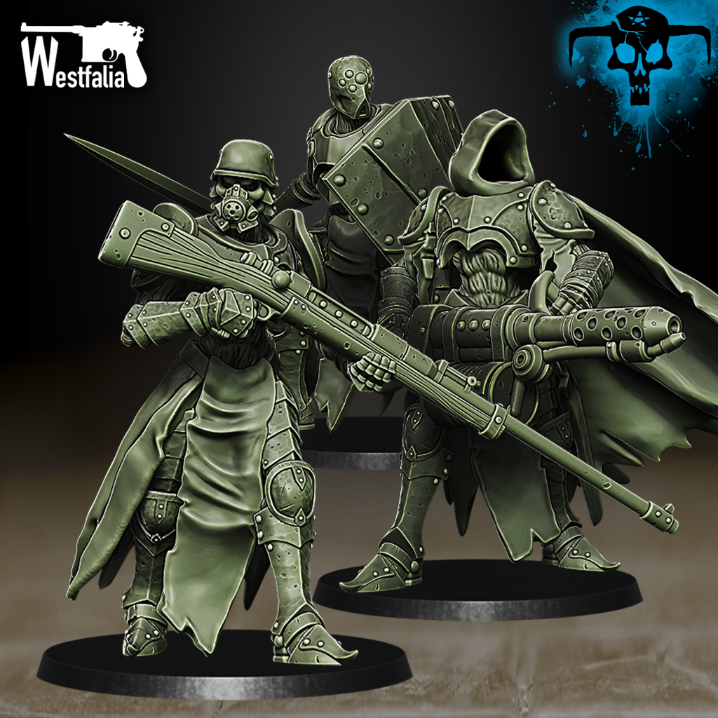 Ghosts of the Nomansland - Anointed (with legs) - Trench Crusade STL file for Anointed Heavy Infantry
