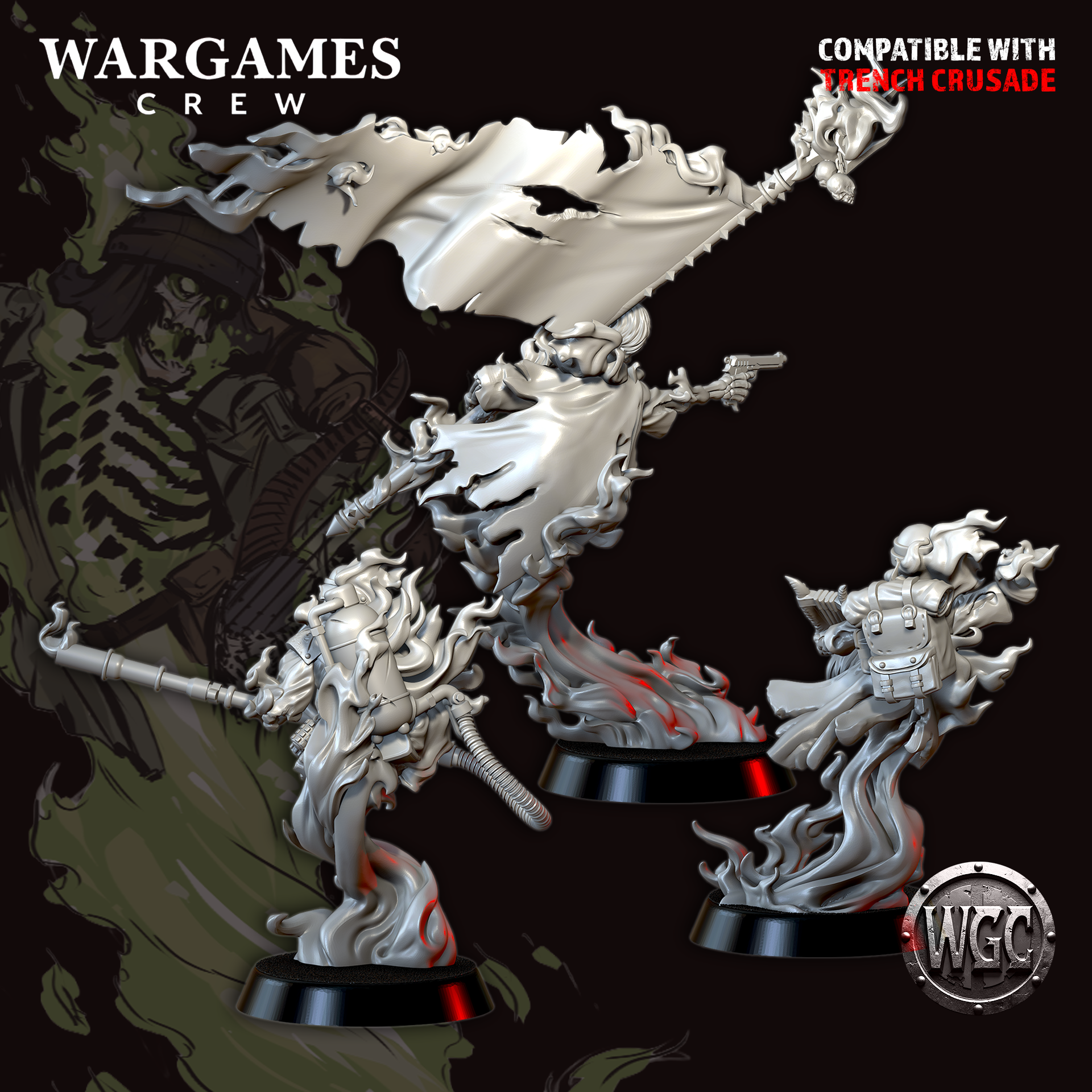 Ghosts of the No Man's Land Command - Trench Crusade STL file - Image 2