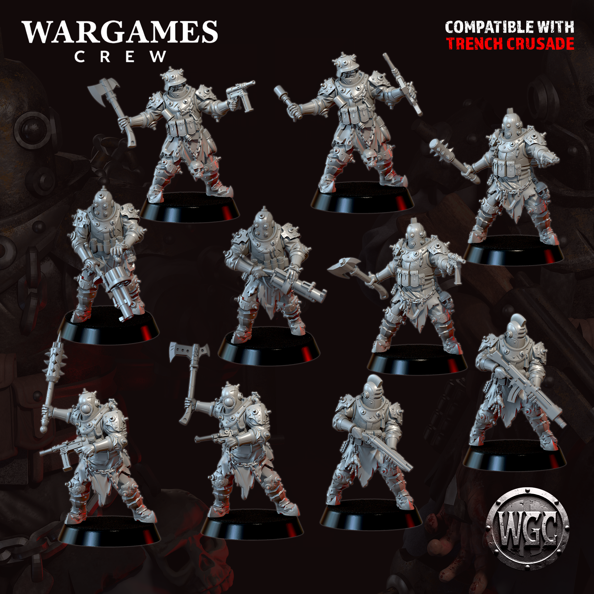 Hellwave Reavers - Trench Crusade STL file - Image 2