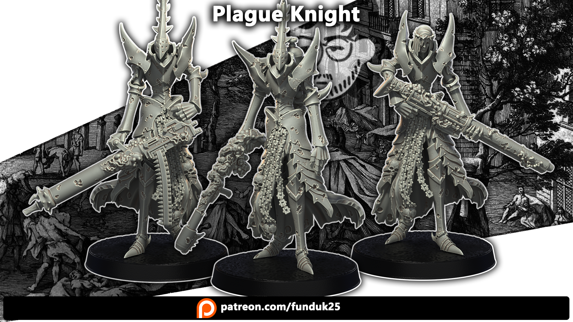 Plague Knight 1 (Multipart kit) - Trench Crusade STL file - Image 2