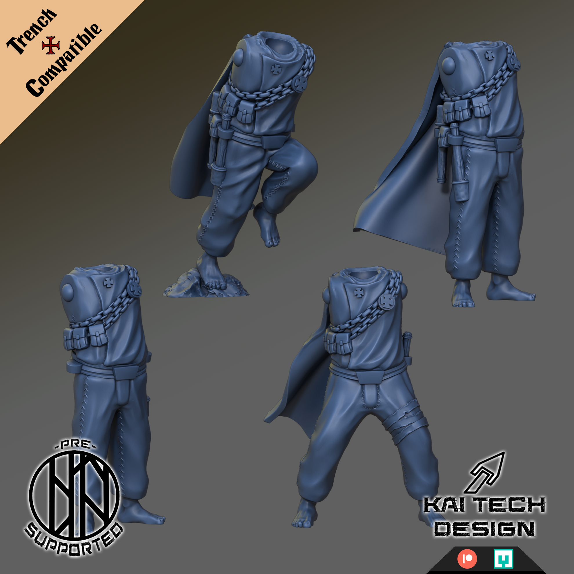 Pilgrims - Soldiers, modular - Trench Crusade STL file - Image 4