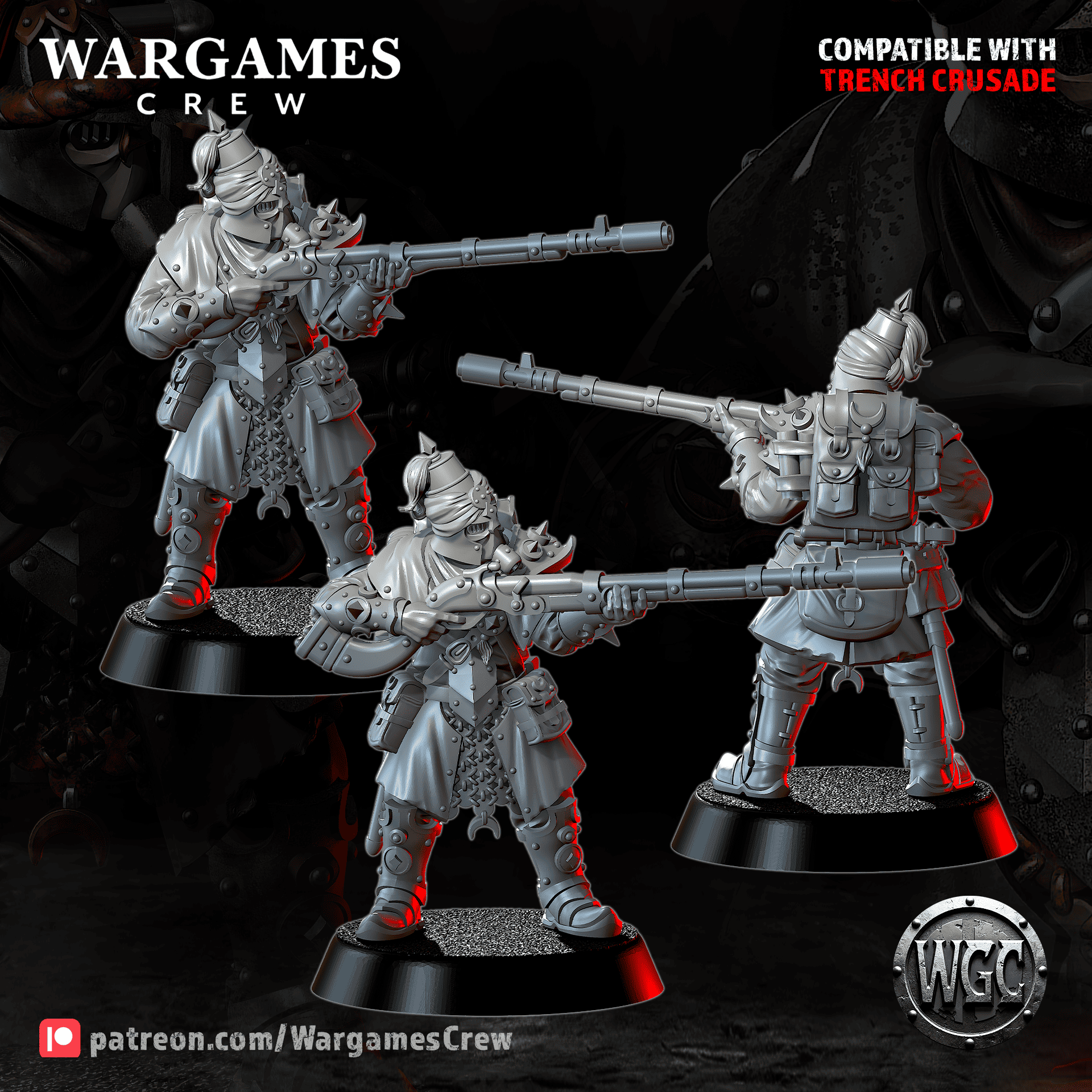 Ironbrand Sappers - Trench Crusade STL file - Image 4