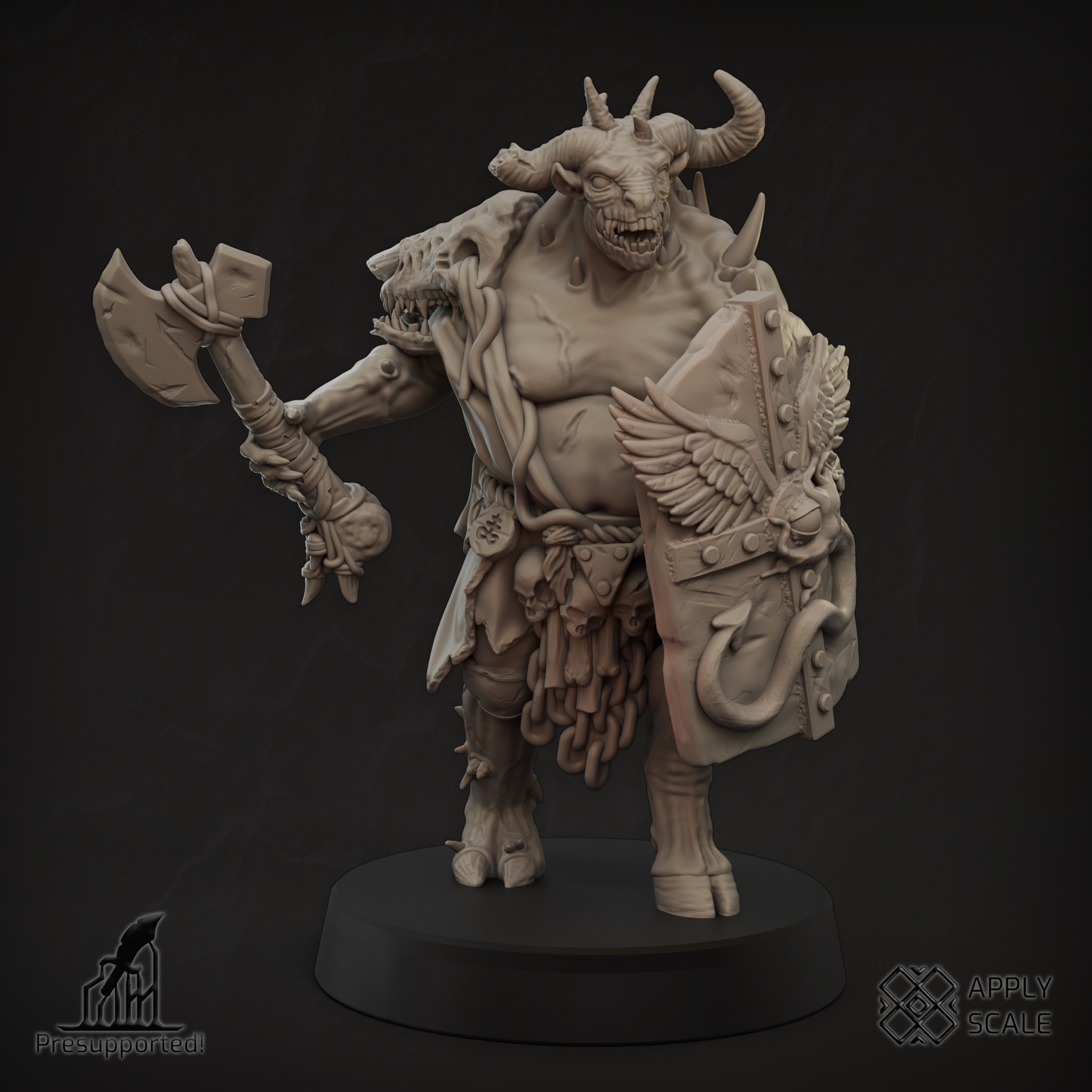 The Court - Yoke Fiend 2 Demon Warrior - Trench Crusade STL file for Yoke Fiend
