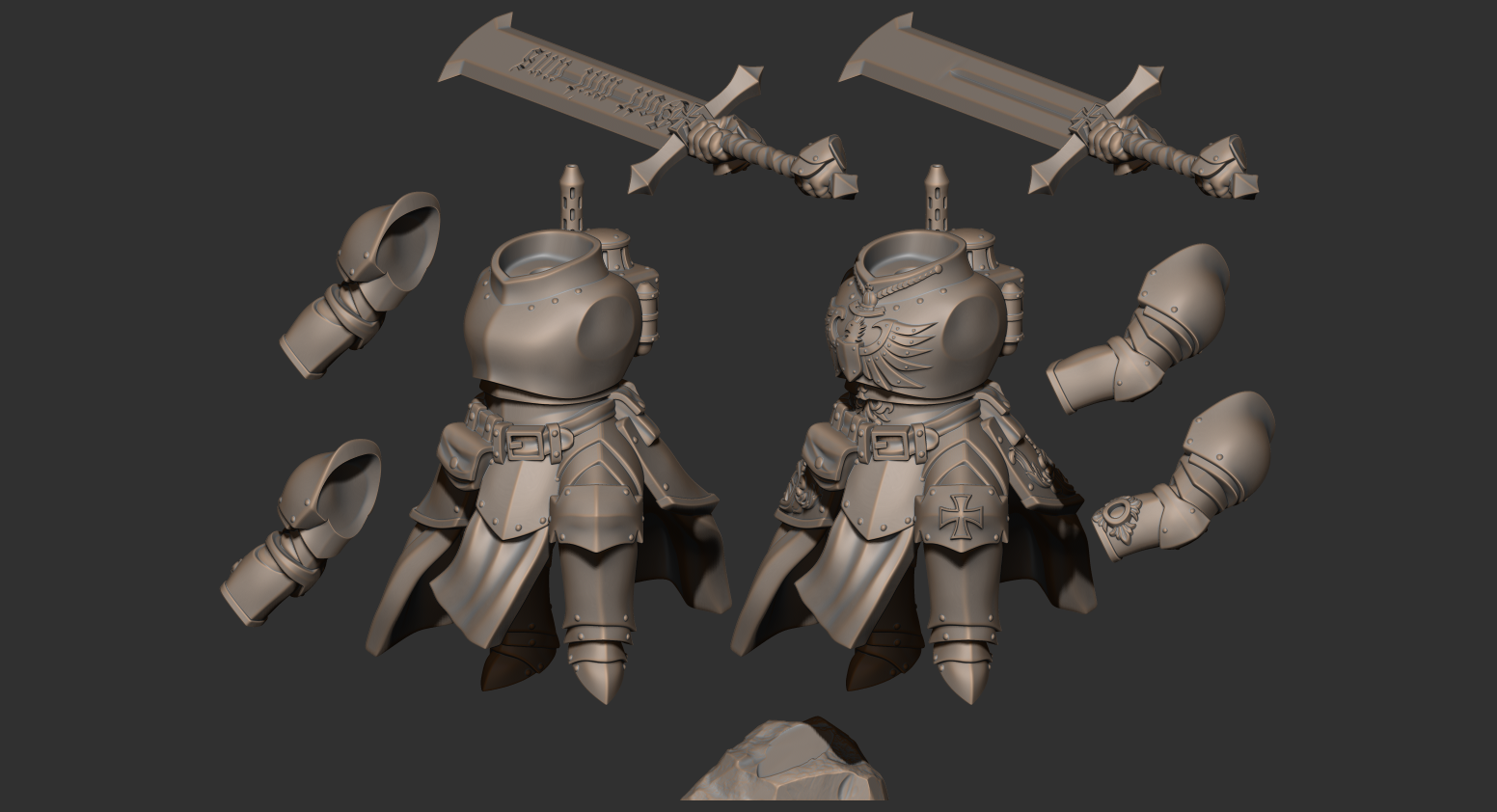 Mechanical Soldiers 2.0. (Melee) - Trench Crusade STL file - Image 6