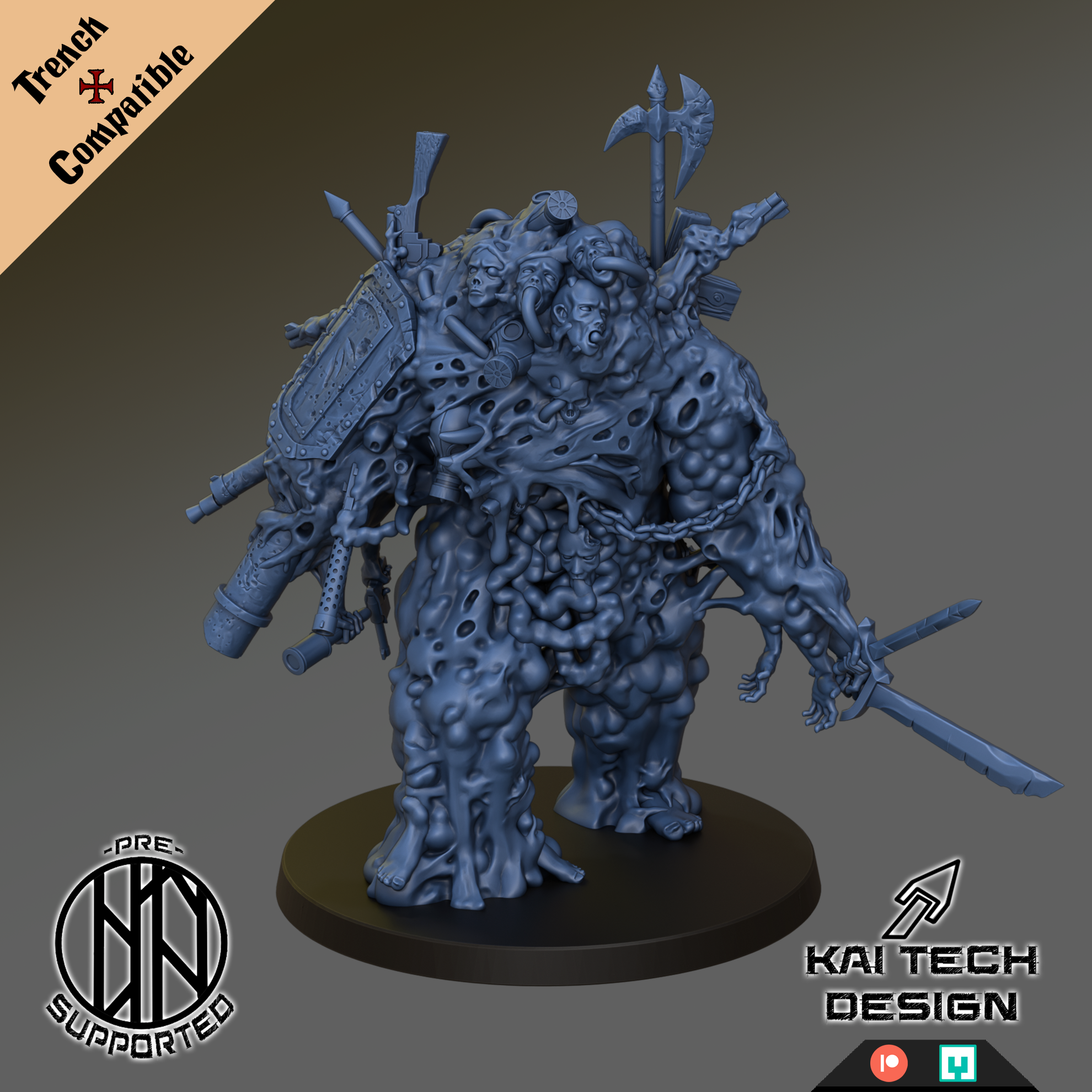 Grail Abominant - Trench Crusade STL file for Amalgam